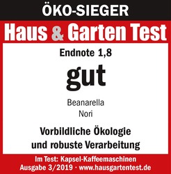 Öko-Sieger Siegel: Kaffeemaschine beanarella Nori