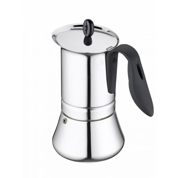 Caffettiera espresso – Originale – Caffettiera espresso in acciaio inox -  per qualsiasi fornello - per 4 tazze – Lady Induction