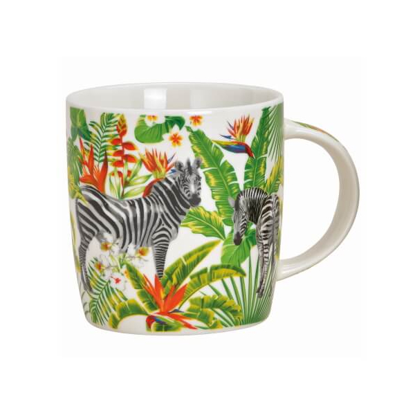Tasse Zebra Dschungel - aus Porzellan - 270ml