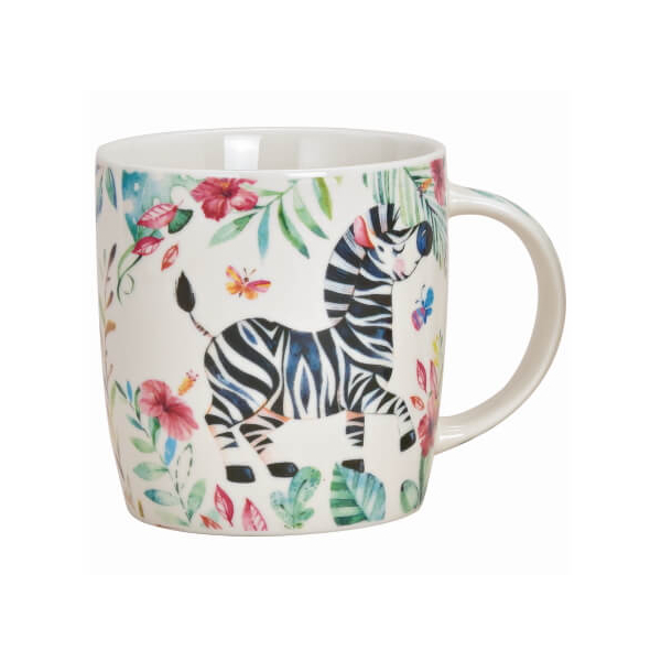 Tasse Zebra Schmetterlinge - aus Porzellan - 270ml