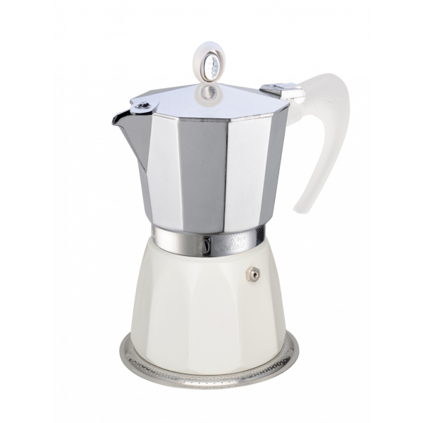 G.A.T. Espressokocher Diva aus Aluminium, 3 Tassen.