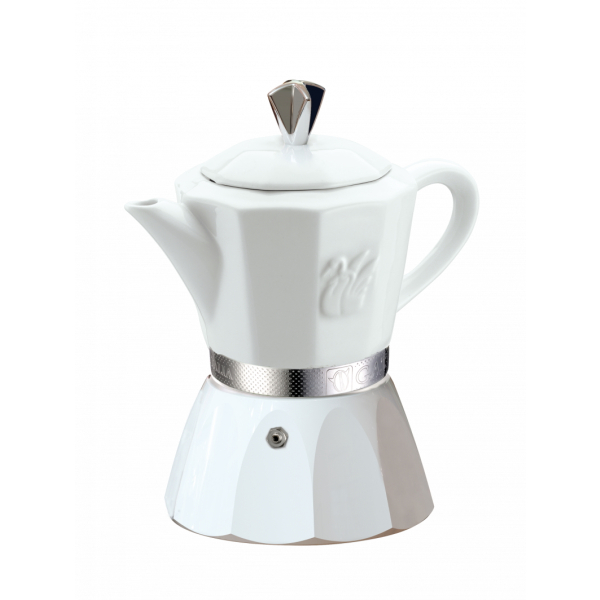 Cafetière italienne – Originale – Cafetière italienne en céramique - pour chaque cuisinière - pour 4 tasses – Chic