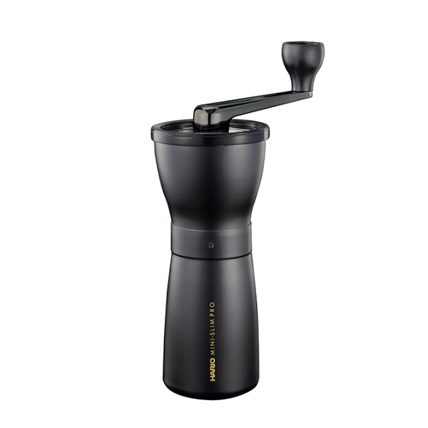 Hario Mini-Slim Pro – Acier inoxydable – Moulin à café en céramique – noir