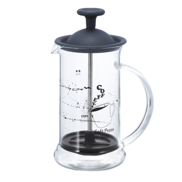 Hario French Press aus Kunststoff, Schwarz, 240 ml.