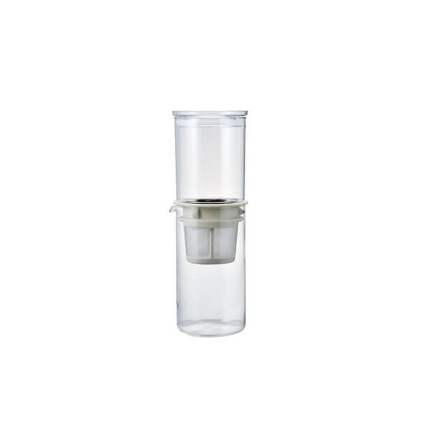 Hario Water Dripper Drop, 600ml, vue de face du système complet


