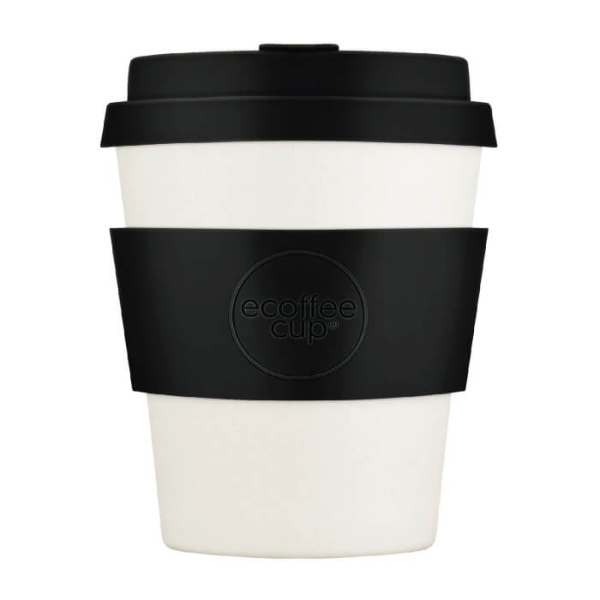 Ecoffee Black Nature 240ml Coffee-to-go-Becher in minimalistischem Design – umweltfreundlich und praktisch für den Alltag.