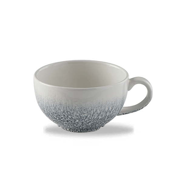 Churchill Raku Topaz Blue Kaffeetasse 227ml, präsentiert in einem tiefen Ozeanblau, verleiht jedem Kaffeemoment eine beruhigende Atmosphäre.