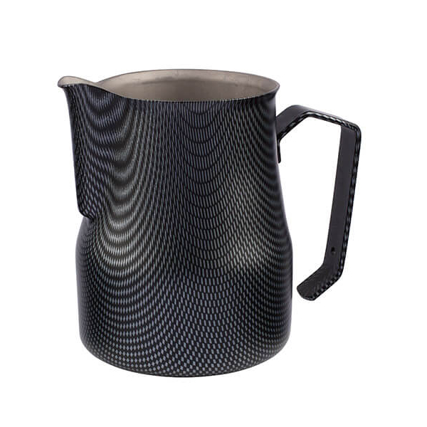 Pichet à lait Motta Carbon Look en acier inoxydable, 500 ml.