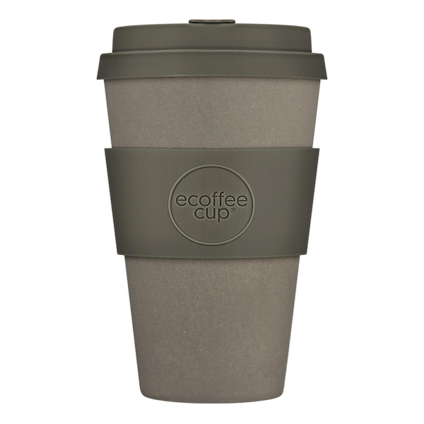 Ecoffee Cup - Gobelet à café durable en gris, 400ml – Molto Grigio, idéal pour les déplacements, résistant au lave-vaisselle et sans BPA, fabriqué à partir de PLA écologique.
