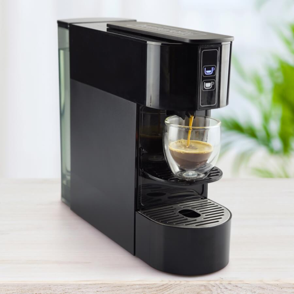 Machine à capsules noire durable Puk de beanarella.