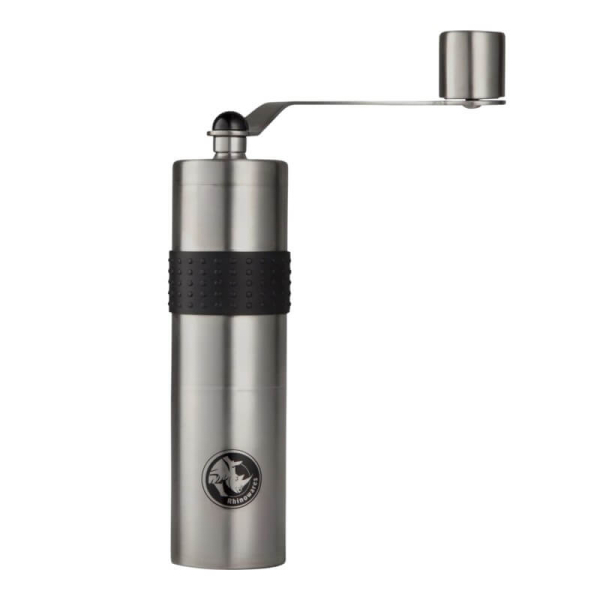 Rhino Hand Grinder Tall moulin à café manuel en acier inoxydable avec poignée amovible et meule céramique