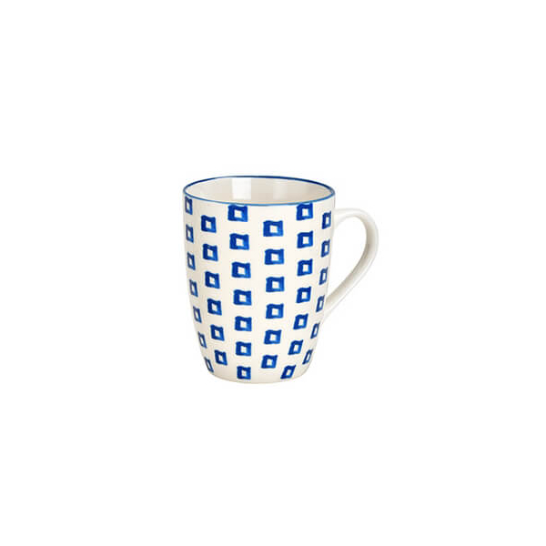 Mug Art Moderne en porcelaine, 320ml, orné d'accents bleus – idéal pour les amateurs de café avec un sens du style.

