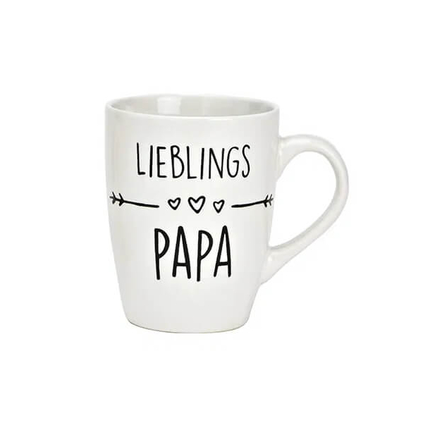 Tasse en grès avec l'inscription 'Papa Préféré', idéale pour 340ml de café ou de thé, cadeau parfait pour la Fête des Pères.


