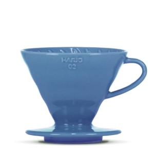 Hario Kaffeefilterhalter V60 - Grösse 02 für 1-4 Tassen - Keramik - Colour Edition - Turquoise Blue