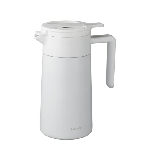 Hario Thermopot in acciaio inox, 600 ml, bianco, con design essenziale e manico ergonomico.