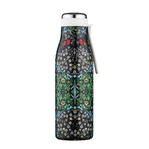 Ecoffee - Bottiglia thermos in acciaio inossidabile calda/fredda con coperchio - 500ml - William Morris - Blackthorn