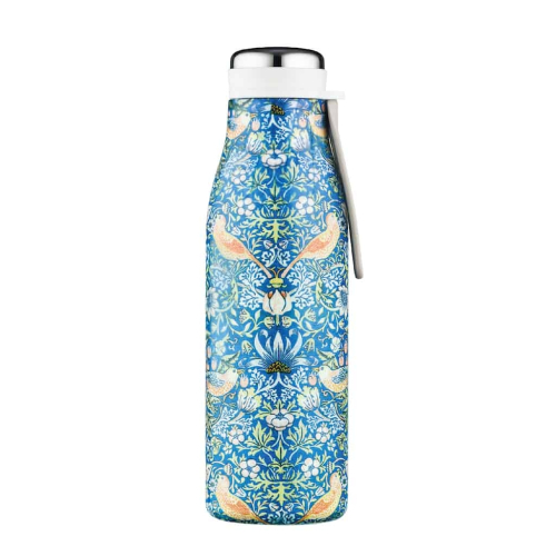 Ecoffee - Bottiglia thermos in acciaio inossidabile calda/fredda con coperchio - 500ml - William Morris - Thief