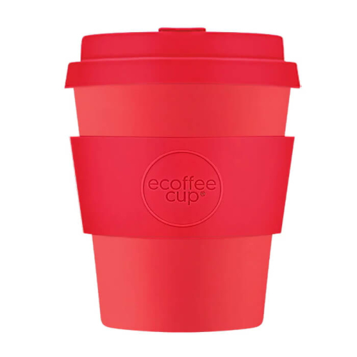 240ml Ecoffee Cup Meridian Gate – compact and eye-catching red coffee cup, ideal for on the go, at beanarella.