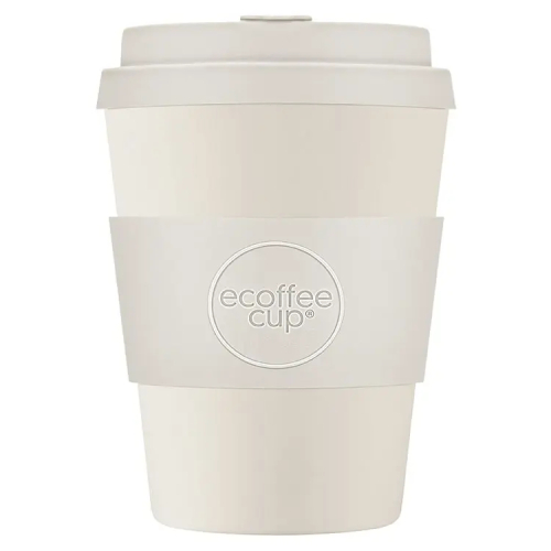 350ml Ecoffee Cup Waicara in soft cream, perfect for eco-conscious coffee enthusiasts, available at beanarella