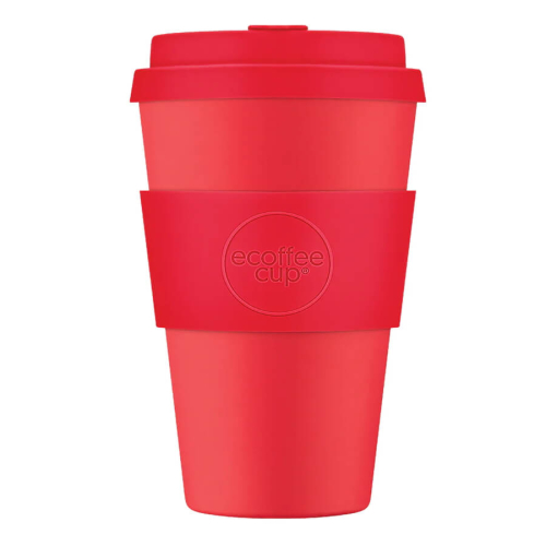 400ml Ecoffee Cup Meridian Gate – generous capacity, striking red design, for discerning coffee drinkers, at beanarella
