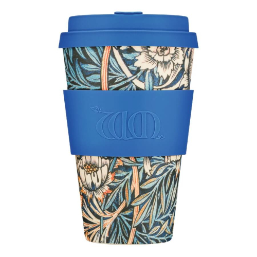 400ml Ecoffee Cup WMG Lily, artistically designed with floral pattern, for sustainable coffee enjoyment, at beanarella