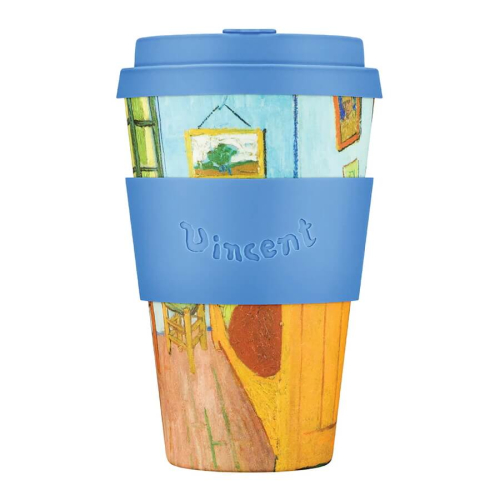 400ml Ecoffee Cup VGM The Bedroom, inspired by Van Gogh's 'The Bedroom', combining art and functionality, at beanarella