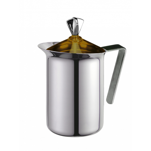 G.A.T. Fantasia milk frother in stainless steel, manual.