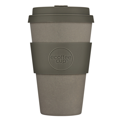 Ecoffee Cup - Tazza da caffè sostenibile in grigio, 400ml – Molto Grigio, ideale per viaggi, resistente in lavastoviglie e senza BPA, realizzata con PLA ecologico.