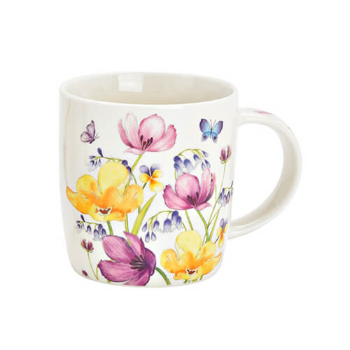 Tazza in porcellana con design floreale vivace, 350ml – perfetta per chi ama stile e funzionalità in cucina.