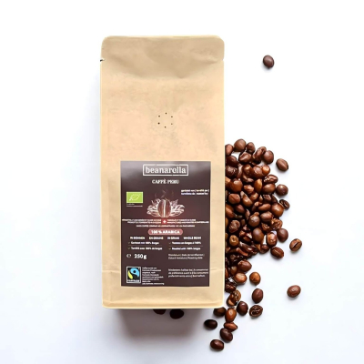 café bio beanarella « Caffè Peru » – grains entiers, certifié Fairtrade