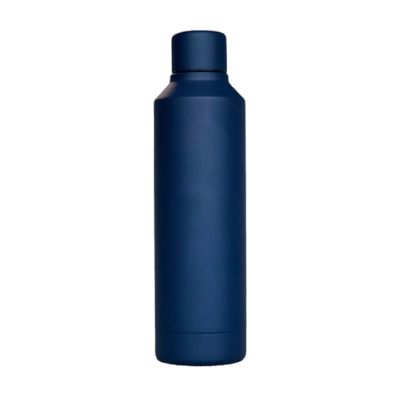 Ecoffee Cup Dark Energy gourde en acier inoxydable de 500ml en bleu profond, garde les boissons chaudes ou froides longtemps, 100% étanche et élégante.