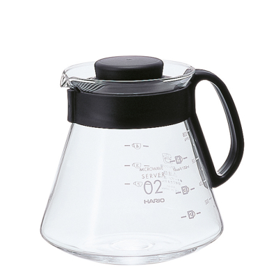 Hario V60 Range Server 600 ml Black – Glass coffee server for filter coffee