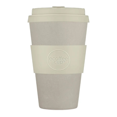 Ecoffee Cup bicchiere da caffè Molto Grigio 350 ml in grigio discreto con coperchio richiudibile