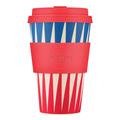 400ml Ecoffee Cup Dale Buggins in Rosso, Blu e Bianco, colorator e dinamicor Bicchiere da caffè, da beanarella