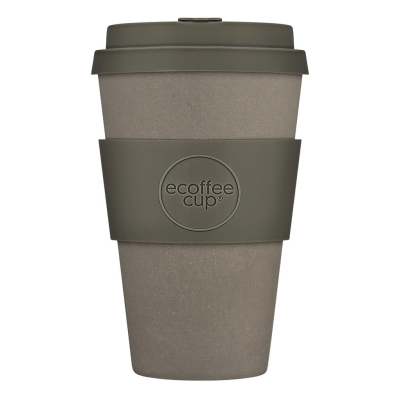 Ecoffee Cup bicchiere da caffè Molto Grigio 400 ml in grigio senza tempo con coperchio richiudibile