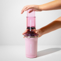 AeroPress Go Plus Pink shatterproof Tritan brewer with plunger and filter cap