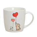 Tasse Elefant - aus Porzellan - Hearts - 8cm - 300ml