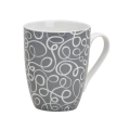 Tasse Retro - aus Keramik - 10cm - 300ml - grau