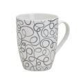 Tasse Retro - aus Keramik - 10cm - 300ml - weiss