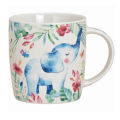 Tasse Elefant Schmetterlinge - aus Porzellan - 270ml