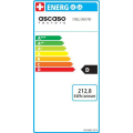 Effizienz-Etikett der Ascaso STEEL UNO PID zeigt Energieklasse D und jährlichen Verbrauch von 212,8 kWh.
