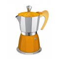 G.A.T. Espressokocher Gemma aus Aluminium, Gelb.
