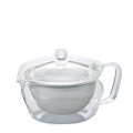 Green Tea Pot Zen 300ml – Japanische Teekanne aus hitzebeständigem Glas mit Edelstahl-Teesieb