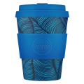 350ml Ecoffee Cup Dotonbori in Blau mit Wellenmuster, perfekt für unterwegs und umweltbewusste Kaffeeliebhaber, bei beanarella