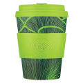 350ml Ecoffee Cup Bloodwood mit grünem Blattmuster, perfekt für Naturfreunde und umweltbewusste Kaffeetrinker, bei beanarella