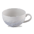 Tasse à café Churchill Elements Coast 340ml, en fine céramique avec un élégant motif spirale bleu, parfaite pour le plaisir quotidien du café.