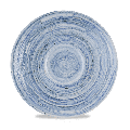 Soucoupe Churchill Elements Coast, en fine céramique avec un élégant motif spirale bleu, parfaite pour le plaisir quotidien du café.