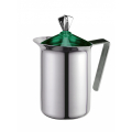 Mousseur à lait - avec mécanisme de pompage manuel - chauffage directement dans le mousseur à lait - pour chaque cuisinière - vert