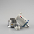 Cafetière italienne – Originale – Cafetière italienne en porcelaine et aluminium - pour 1 tasse - Mini 1 Cup - Design 2