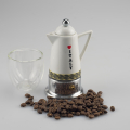 Cafetière italienne – Originale – Cafetière italienne en porcelaine et aluminium - pour 1 tasse - Mini 1 Cup - Design 4